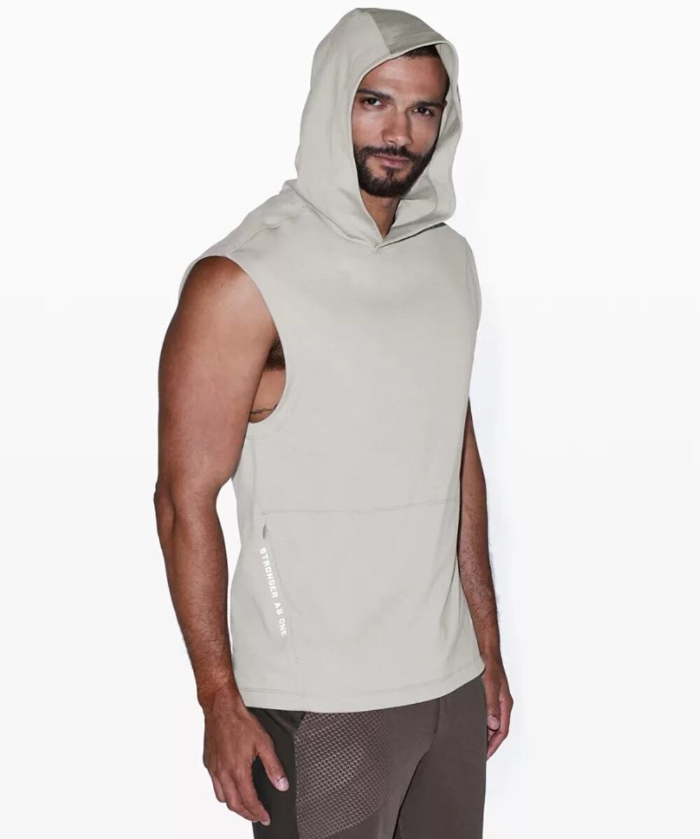 Lululemon x Barry's Early Up Sleeveless Hoodie Riverstone Men's M